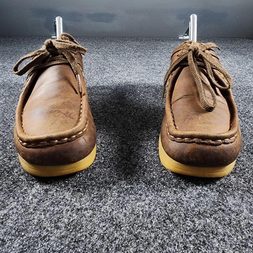 Clarks Padmora Wallabee Oxfords Women 8.5 Brown Leather Lace Up Loafers